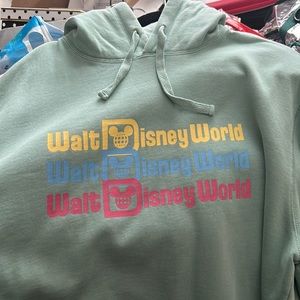 Walt Disney World hoodie seafoam green women’s XL